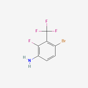 molecular formula C7H4BrF4N B569882 4-Bromo-2-fluoro-3-(trifluoromethyl)aniline CAS No. 159329-03-0