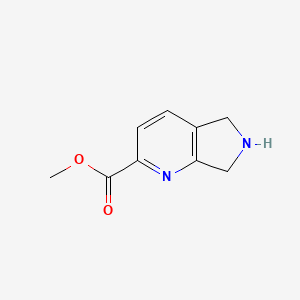 molecular formula C9H10N2O2 B569886 Methyl 6,7-dihydro-5H-pyrrolo[3,4-b]pyridine-2-carboxylate CAS No. 1379173-21-3