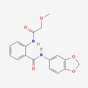 molecular formula C17H16N2O5 B5698860 N-1,3-benzodioxol-5-yl-2-[(methoxyacetyl)amino]benzamide 