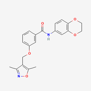 molecular formula C21H20N2O5 B5698869 N~1~-(2,3-DIHYDRO-1,4-BENZODIOXIN-6-YL)-3-[(3,5-DIMETHYL-4-ISOXAZOLYL)METHOXY]BENZAMIDE 