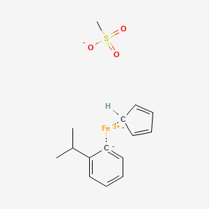 molecular formula C15H19FeO3S B569889 cyclopenta-1,3-diene;iron(3+);methanesulfonate;propan-2-ylbenzene CAS No. 117549-13-0