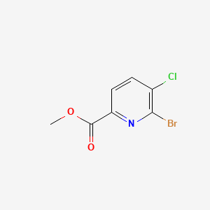 molecular formula C7H5BrClNO2 B569891 Methyl 6-bromo-5-chloropyridine-2-carboxylate CAS No. 1214324-91-0