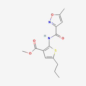 molecular formula C14H16N2O4S B5698932 METHYL 2-(5-METHYL-1,2-OXAZOLE-3-AMIDO)-5-PROPYLTHIOPHENE-3-CARBOXYLATE 