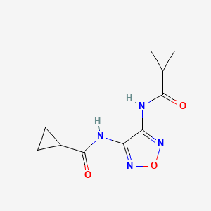 molecular formula C10H12N4O3 B5699043 N-[4-(cyclopropanecarbonylamino)-1,2,5-oxadiazol-3-yl]cyclopropanecarboxamide 