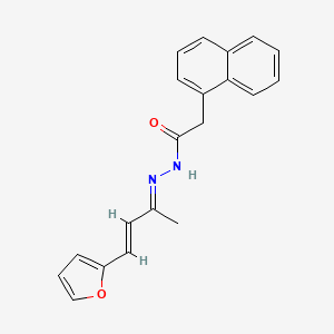 molecular formula C20H18N2O2 B5699083 N'-[(2E,3E)-4-(furan-2-yl)but-3-en-2-ylidene]-2-(naphthalen-1-yl)acetohydrazide 
