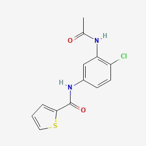 molecular formula C13H11ClN2O2S B5699100 N-(3-acetamido-4-chlorophenyl)thiophene-2-carboxamide 