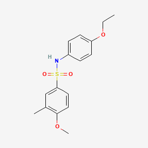molecular formula C16H19NO4S B5699191 N-(4-ethoxyphenyl)-4-methoxy-3-methylbenzenesulfonamide 