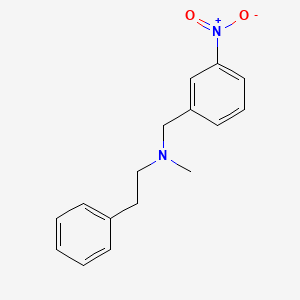 molecular formula C16H18N2O2 B5699216 N-methyl-N-[(3-nitrophenyl)methyl]-2-phenylethanamine 