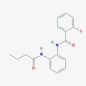 molecular formula C17H17FN2O2 B5699218 N-[2-(butanoylamino)phenyl]-2-fluorobenzamide 
