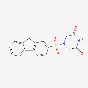 molecular formula C17H14N2O4S B5699268 4-(9H-fluoren-2-ylsulfonyl)piperazine-2,6-dione 