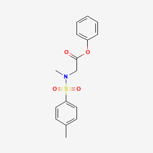 molecular formula C16H17NO4S B5699299 Phenyl 2-[methyl-(4-methylphenyl)sulfonylamino]acetate 