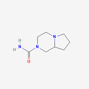 molecular formula C8H15N3O B569930 Hexahydropyrrolo[1,2-A]pyrazine-2(1H)-carboxamide CAS No. 121776-32-7