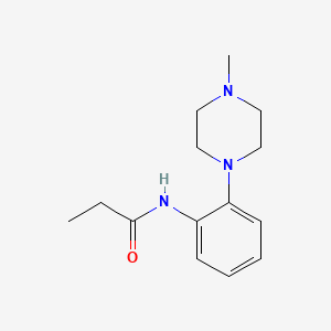 molecular formula C14H21N3O B5699322 N-[2-(4-methylpiperazin-1-yl)phenyl]propanamide 