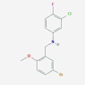 molecular formula C14H12BrClFNO B5699331 N-[(5-bromo-2-methoxyphenyl)methyl]-3-chloro-4-fluoroaniline 