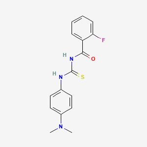 molecular formula C16H16FN3OS B5699341 N-{[4-(dimethylamino)phenyl]carbamothioyl}-2-fluorobenzamide 