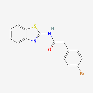 molecular formula C15H11BrN2OS B5699365 N-(1,3-benzothiazol-2-yl)-2-(4-bromophenyl)acetamide 