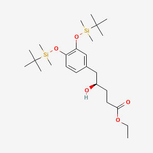 Ethyl (4R)-5-[3,4-bis[[tert-butyl(dimethyl)silyl]oxy]phenyl]-4-hydroxypentanoate