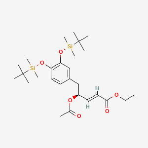 Ethyl (E,4S)-4-acetyloxy-5-[3,4-bis[[tert-butyl(dimethyl)silyl]oxy]phenyl]pent-2-enoate