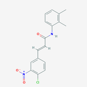 molecular formula C17H15ClN2O3 B5699415 (2E)-3-(4-chloro-3-nitrophenyl)-N-(2,3-dimethylphenyl)prop-2-enamide 