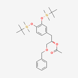 (S)-1-(Benzyloxy)-3-(3,4-bis((tert-butyldimethylsilyl)oxy)phenyl)propan-2-yl acetate