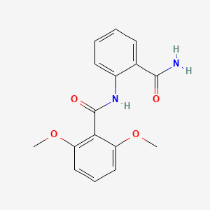 molecular formula C16H16N2O4 B5699440 N-(2-carbamoylphenyl)-2,6-dimethoxybenzamide 