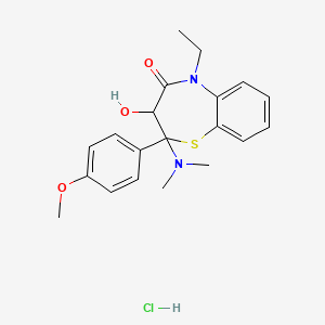 molecular formula C20H25ClN2O3S B569947 rac-cis-Desacetyl Diltiazem Hydrochloride CAS No. 23515-45-9