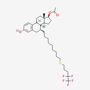 (7a,17b)-7-(9-((4,4,5,5,5-Pentafluoropentyl)thio)nonyl)-estra-1,3,5(10)-triene-3,17-diol 17-acetate