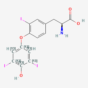 (2S)-2-amino-3-[4-(4-hydroxy-3,5-diiodo(1,2,3,4,5,6-13C6)cyclohexa-1,3,5-trien-1-yl)oxy-3-iodophenyl]propanoic acid