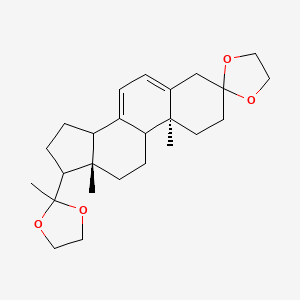 (10S,13S)-10,13-dimethyl-17-(2-methyl-1,3-dioxolan-2-yl)spiro[1,2,4,9,11,12,14,15,16,17-decahydrocyclopenta[a]phenanthrene-3,2'-1,3-dioxolane]
