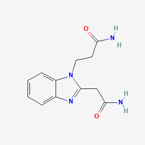 molecular formula C12H14N4O2 B5699682 3-[2-(CARBAMOYLMETHYL)-1H-1,3-BENZODIAZOL-1-YL]PROPANAMIDE 