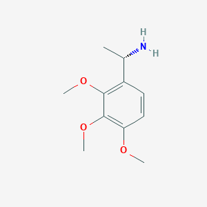 molecular formula C11H17NO3 B056997 Benzenemethanamine, 2,3,4-trimethoxy-A-methyl-,(S)- CAS No. 122078-09-5