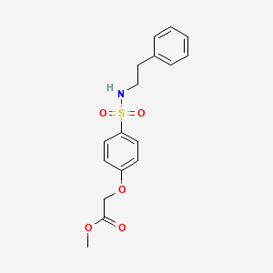 molecular formula C17H19NO5S B5699717 Methyl 2-[4-(2-phenylethylsulfamoyl)phenoxy]acetate 