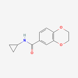 molecular formula C12H13NO3 B5699807 N-cyclopropyl-2,3-dihydro-1,4-benzodioxine-6-carboxamide 