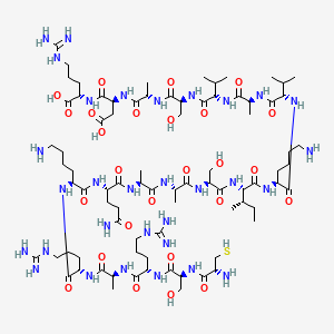 molecular formula C82H149N31O26S B569988 Cys-ser-arg-ala-arg-lys-gln-ala-ala-ser-ile-lys-VA CAS No. 123063-31-0