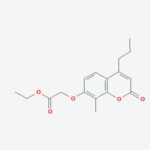 molecular formula C17H20O5 B5699914 ethyl 2-[(8-methyl-2-oxo-4-propyl-2H-chromen-7-yl)oxy]acetate 