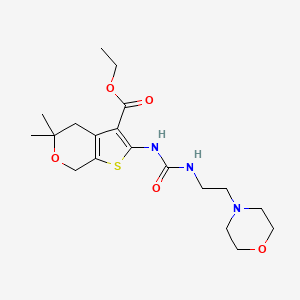 molecular formula C19H29N3O5S B5699928 ethyl 5,5-dimethyl-2-[({[2-(4-morpholinyl)ethyl]amino}carbonyl)amino]-4,7-dihydro-5H-thieno[2,3-c]pyran-3-carboxylate 