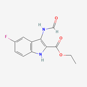 molecular formula C12H11FN2O3 B5699982 ethyl 5-fluoro-3-formamido-1H-indole-2-carboxylate 