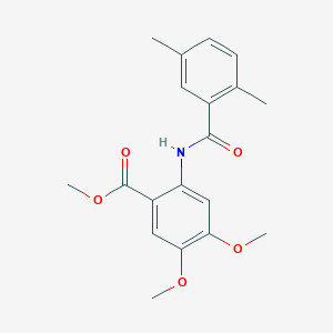 molecular formula C19H21NO5 B5699988 methyl 2-[(2,5-dimethylbenzoyl)amino]-4,5-dimethoxybenzoate 