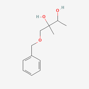 molecular formula C12H18O3 B570000 1-(Benzyloxy)-2-methylbutane-2,3-diol CAS No. 123920-43-4