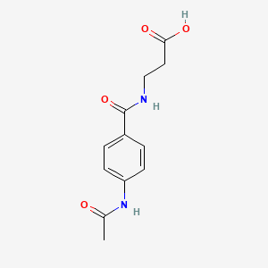 molecular formula C12H14N2O4 B570001 N-[4-(Acetylamino)benzoyl]-beta-alanine CAS No. 212198-64-6