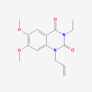 molecular formula C15H18N2O4 B5700044 3-ethyl-6,7-dimethoxy-1-(prop-2-en-1-yl)quinazoline-2,4(1H,3H)-dione 
