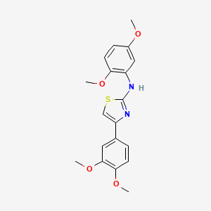 molecular formula C19H20N2O4S B5700097 N-(2,5-dimethoxyphenyl)-4-(3,4-dimethoxyphenyl)-1,3-thiazol-2-amine 