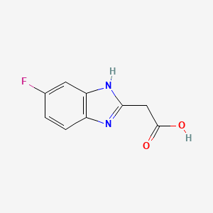 molecular formula C9H7FN2O2 B570010 (6-Fluoro-1H-benzimidazol-2-yl)acetic acid CAS No. 115201-19-9