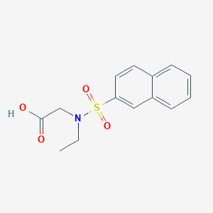 molecular formula C14H15NO4S B5700117 N-ethyl-N-(naphthalen-2-ylsulfonyl)glycine 