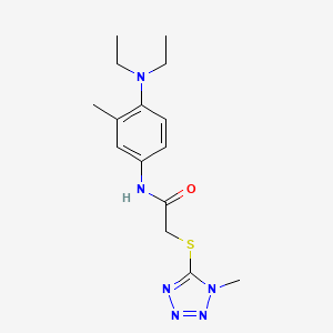 molecular formula C15H22N6OS B5700155 N~1~-[4-(DIETHYLAMINO)-3-METHYLPHENYL]-2-[(1-METHYL-1H-1,2,3,4-TETRAAZOL-5-YL)SULFANYL]ACETAMIDE 