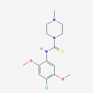 molecular formula C14H20ClN3O2S B5700180 N-(4-CHLORO-2,5-DIMETHOXYPHENYL)-4-METHYLTETRAHYDRO-1(2H)-PYRAZINECARBOTHIOAMIDE 