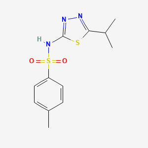 molecular formula C12H15N3O2S2 B5700367 N-(5-Isopropyl-1,3,4-thiadiazol-2-yl)-p-toluenesulphonamide CAS No. 6314-73-4
