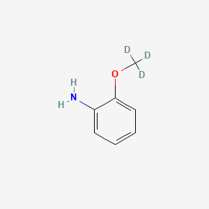 molecular formula C7H9NO B570038 2-(三氘代甲氧基)苯胺 CAS No. 1398066-00-6