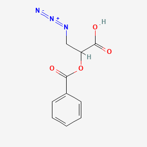 molecular formula C10H9N3O4 B570040 Azido-o-benzoyl lactic acid CAS No. 111651-46-8