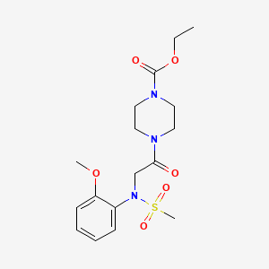 molecular formula C17H25N3O6S B5700403 ETHYL 4-{2-[N-(2-METHOXYPHENYL)METHANESULFONAMIDO]ACETYL}PIPERAZINE-1-CARBOXYLATE 